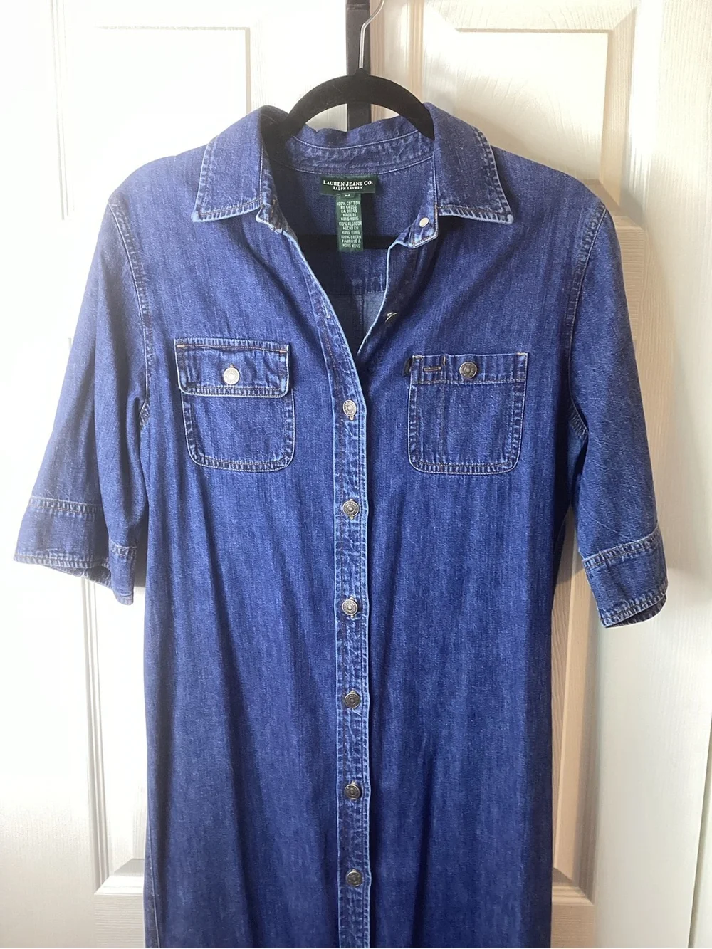 Ralph Lauren Denim Midi Shirt Dress, size Medium - Picture 2 of 5